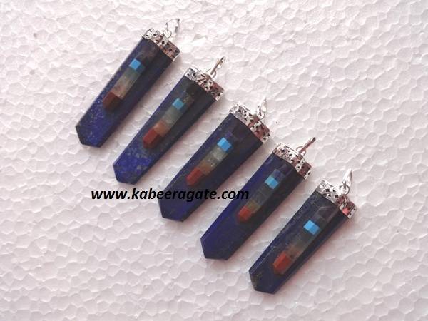 Bonded Chakra with Lapiz Lazuli Flat Pendants